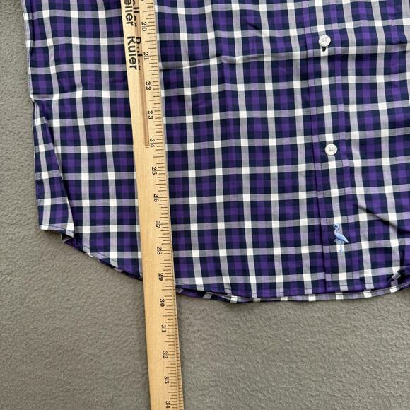 Tailorbyrd Collection Shirt Mens Large Purple Plaid 100% Cotton Button Up - Picture 7 of 11